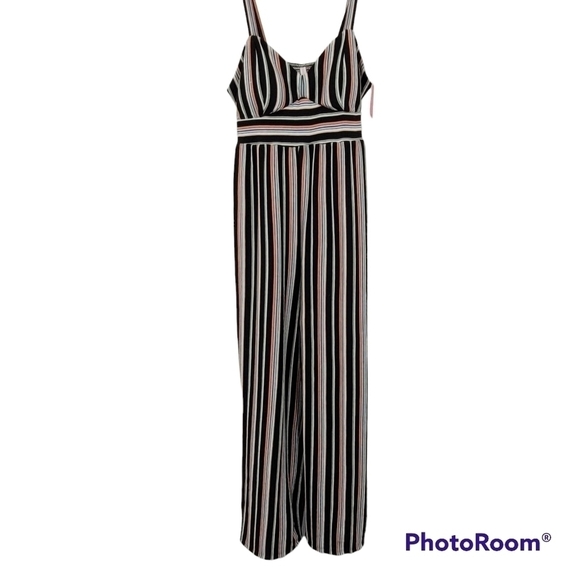 Xhilaration Striped Full Length Jumpsuit - Picture 1 of 9